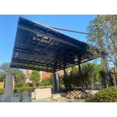 China Aluminum alloy and polycarbonate China New Fashion Nice Price Metal Hail Proof Carport Pop Up Inclined tie rod carport for sale