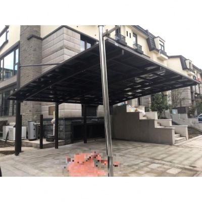 China Aluminum alloy and polycarbonate Good Price Perfume Single Slope Dome Frame Inclined tie rod carport Kit For Sale for sale