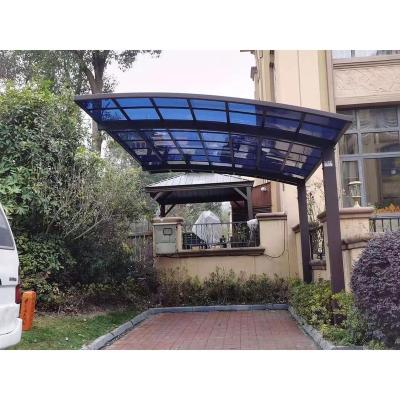 China Aluminum alloy and polycarbonate Hot Sale Trade Assurance Manufacturing 10x2 Carport Parking Carport  Aluminium alloy shed for sale