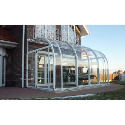 China European-modern Low Moq China Sunroom Toit Retractable Free Standing Conservatory Aluminium Mobile Sunroom for sale