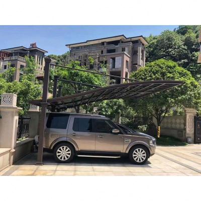 China Aluminum alloy and polycarbonate Factory Prices Galvanized Poles Metal Carport Enhanced luxury car shed For Car Parking for sale