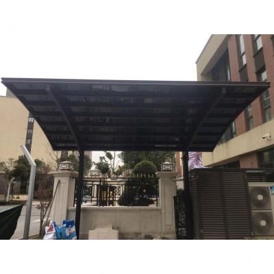 China Aluminum alloy and polycarbonate Professional Export Fotovoltaico Driveway Custom Carports Canopy Enhanced luxury car shed for sale