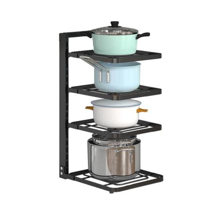 China 2022 New Multi Layer Kitchen Potted Storage Rack Countertop Corner Sink Cabinet Rack Layered Rack Sustainable for sale