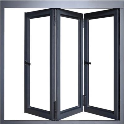 China Folding Australia Certificated High Quality Aluminum Bi-folding Double Glazed Windows for sale