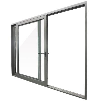 China Exterior Commercial Aluminum Magnetic Screen Double Glazing Elevator And Sliding Glass Door Design for sale