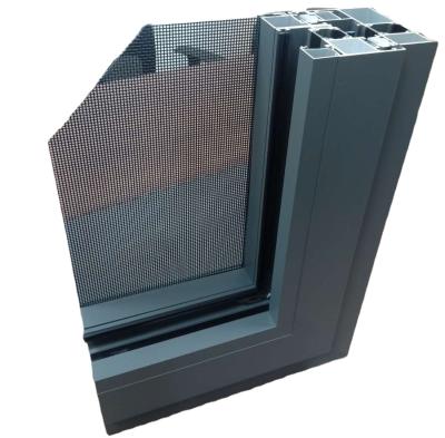 China High Quality Magnetic Impact Screen Thermal Break Aluminum Tempered Glass Sliding Doors for sale