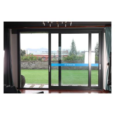 China Custom Size Sound Insulation Balcony Sliding Glass Door Custom Slim Frame Double Glass Doors for sale