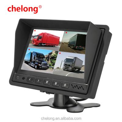 China Duty 7inch Quad LCD Monitor Audio With Recorder TF Card CL-718F-D for sale