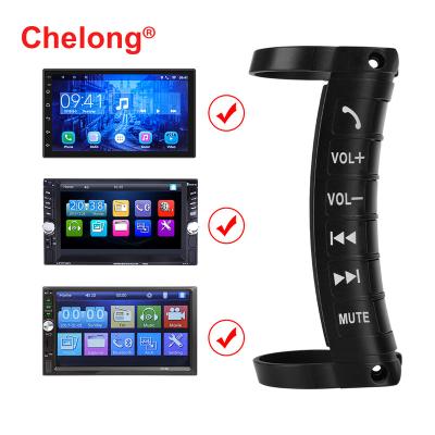 China Plastic Wireless Universal Car Steering Wheel Button Support Answer Phone Call Volume Remote Control Adjustment for sale