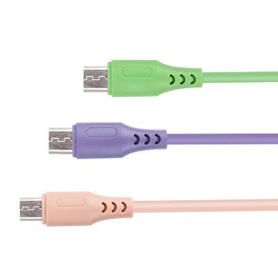 China Fast Charging Speed Android 3A Multi-Color Candy Color Liquid Soft Rubber Usb Data Cable Cell Phone Fast Charging Cable for sale