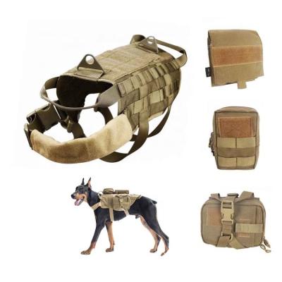 China Customized DETACHED Army Dog Products Military Tactical Police Dog Training Vest K9 Dog Harness for sale