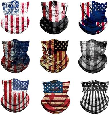 China Absorption Country Flag American Flag Tubular Tube Face Bandana Neck Sweat Seamless Multifunctional Multifunctional Cuff for sale