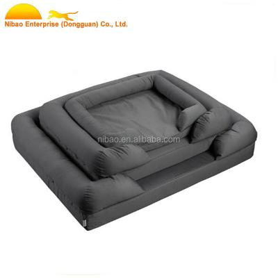 China Sustainable Comfortable Memory Foam Pet Beds With Removable Washable Cover for sale