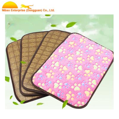 China Viable Summer Dog Puppy Cat Kennel Cage Pad Bed Cool Soft Mat Nest Blankets for sale