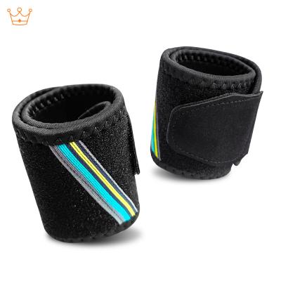 China Adjustable Elasticity Weightlifting Wrist Gym Training Breathable Black Bodybuilding Straps Support Wrist Wrap Bandages for sale