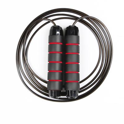 China Custom Gym Workout Fitness Training PVC Exercise Cable Heavy Steel Wire Supporting Jump Rope Speed ​​Weighted Adjustable Skipping Rope for sale