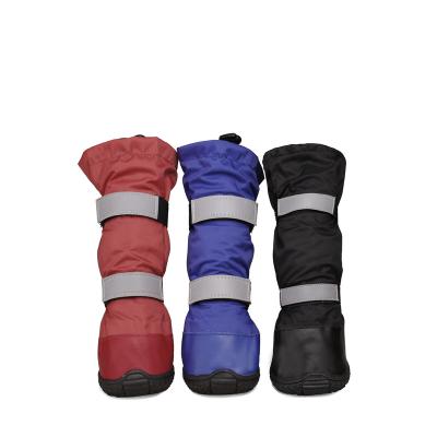 China Waterproof Snowproof Stocked And Non Slip Dog Boots For Pet Warm And Durable Winter Shoes For Snow And Rainy Weather for sale