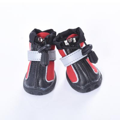 China Durable Waterproof Dog Shoes Adjustable Straps And Rugged Anti-Slip Sole Paw Protectors for sale