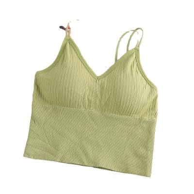 China Sheer Candy Color Wire Free Female Tops Flange Tube Top Underwear Women Yoga Sports Push Up Bras For Women Blusas Mujer De Moda for sale