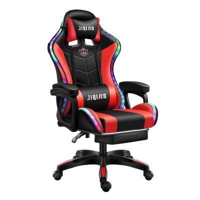 China (Height) Backrest Office Home Lift Computer Economic Adjustable Comfortable Gamer Led Gaming Chair (Height) for sale