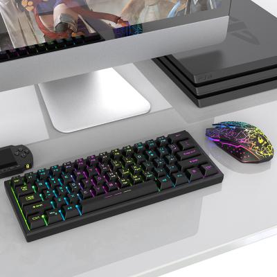 China Waterproof 3 In 1 Key Ignition Set Combos 2.4G Mini Wireless PC 61 Keyboard And Mouse for sale