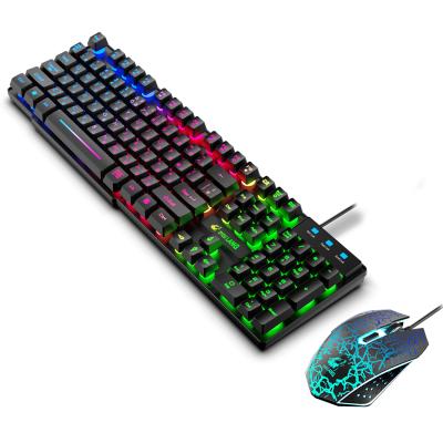 China Spanish Spanish Layout Spanish Espanol Multi Color Lighting Spanish RGB Gaming Keyboard And Mouse Combo for sale