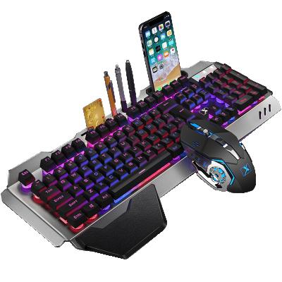 China 2.4G Game Metal Keyboard Waterproof Rechargeable 104 Key Wireless Mouse K680 RGB LED Rechargeable Backlight Combo for sale