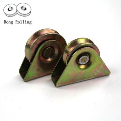 China OEM C45 Style Cast Steel Sliding Wheel Wooden V Groove Gate Wheels Made In China for sale