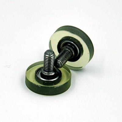 China Hotels Diameter 16/17mm Rubberized PU Screw Pulley for sale