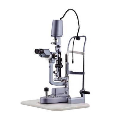 China Hospital and retinal scan medical 5 stage ophthalmic slit lamp microscope with table and tonometer MLX25 for sale