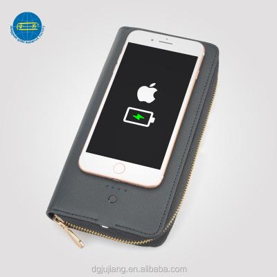 China 2018 Solar Panel New Arrival Wireless Charging Wallet With Power Bank for sale