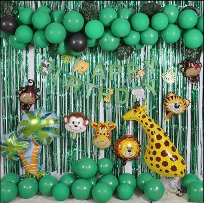 China Forest Animal Theme Fashion Party Children's Birthday Decoration Set Film Foil Balloon for sale