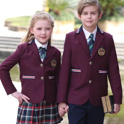 China 2020 British style new school uniform school uniform design primary school uniform customization for sale