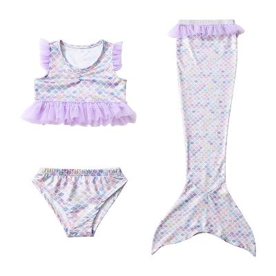 China Mermaid Anti-Static Sleeveless Cute Girl Swimwear Baby V-Neck Swimsuit for sale