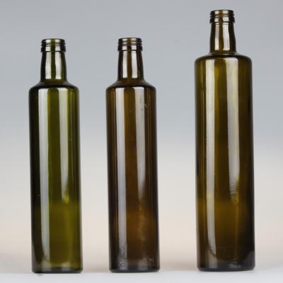 China Food Factory Stock 500ml Food Grade Cooking Olive Oil Glass Packing Bottle With Lid Dorica Olive Oil Bottle for sale