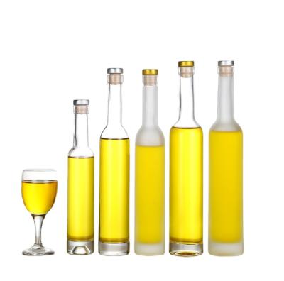 China Wholesale Beverage Round Shape 200ml 375ml Empty Liquor Glass Bottle 500ml Ice Wine Bottle for sale