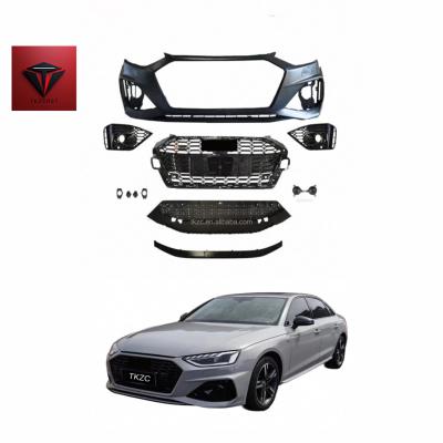 China For replace/repair TKZCRST Car bumpers For 2020-2021 Audi A4 A4L S4 Upgrade RS4 Body kits Front Car Bumper With Grille for sale