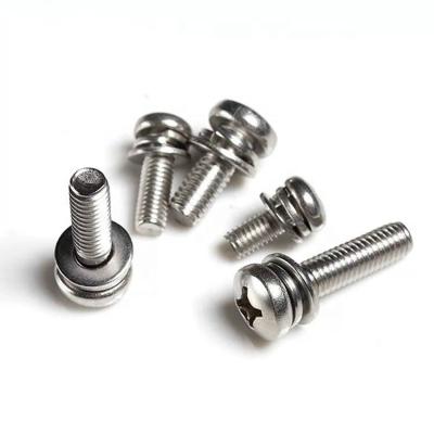 China Stainless Steel Round Head Round Head Combined Screw And Stainless Steel Screw Washer for sale