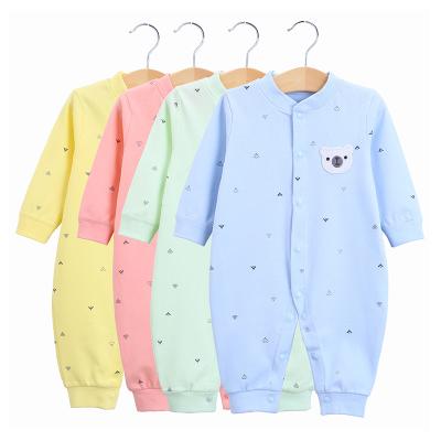 China Wholesale Infant 100% Cotton Michley Long Sleeve Overalls Girls Rompers Autumn Organic Cotton Baby Clothes for sale