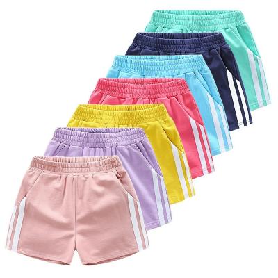 China Breathable Michley Ready To Ship Kids Cotton Basics Summer Baby Medium Pants Girls Beach Pants for sale