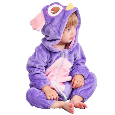 China Hot Selling Flannel MICHLEY Amazon Flannel Kids Boys Cosplay Party Costume Baby Owl Rompers Jumpsuit Baby for sale