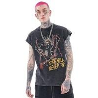 China Breathable Graphic Heavy Shoulder Mens Tee Shirts Acid Wash Drop Tees Pour Homme Anime Hip Hop Designer Black Luxury Tees for sale