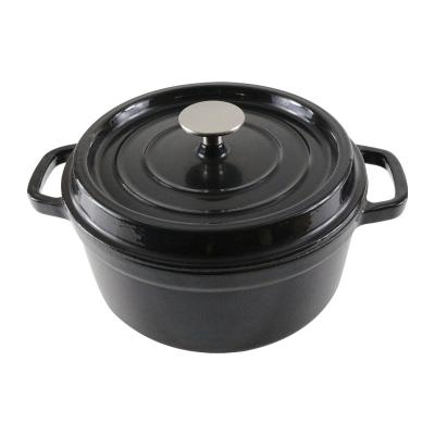 China Sustainable New Black Lightweight Cast Iron Sound Casserole for sale