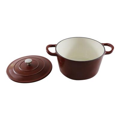 China Real sustainable factory casserole cast iron casserole cookware pot for sale