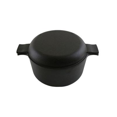 China Sustainable Pre-Seasoned Cast Iron Double Sided Used Dutch Oven Casserole And Combo Cooker for sale