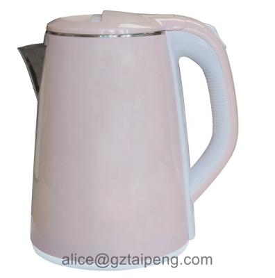 China 360 Degree Rotation Base Cheap Electric Kettle Hotel Double Layers Anti Scalding for sale