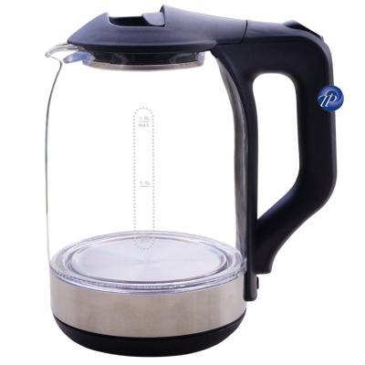 China 360 Tetera Kitchen Appliances Wholesale 1.8L Ukraine Glass Base Degree Rotation Water Electric Kettle termoelectrica for sale