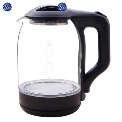 China 360 Degree Base 1.8L Electric Water Heater Hotel Teapot Kettle Tetera Rotating Glass Termoelectrica for sale