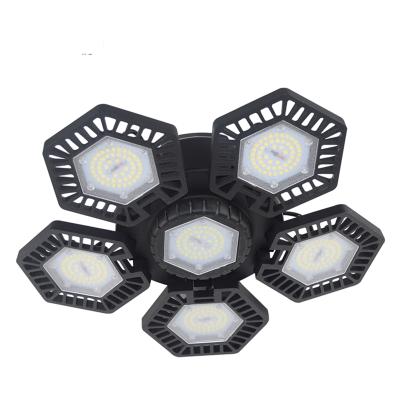 China Garage New Super Bright 60W 80W Led Ceiling Garage Lamp Deformable Led Folding Garage Light for sale