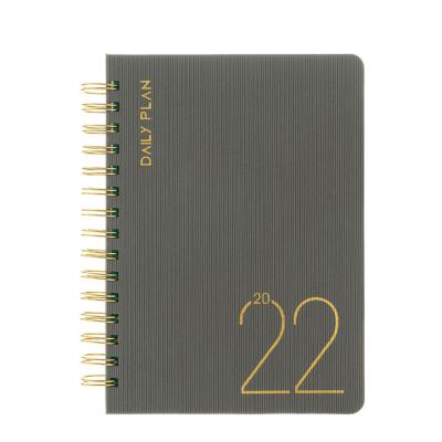 China Notepad Personalized 2022 2023 Customizable Journals Hardcover Book PU Leather Planner Spiral Notebooks for sale